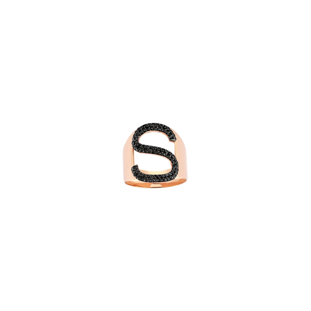 S Ring - Black Diamond