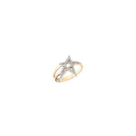 Struck Doodle Star Pinky Ring - White Diamond