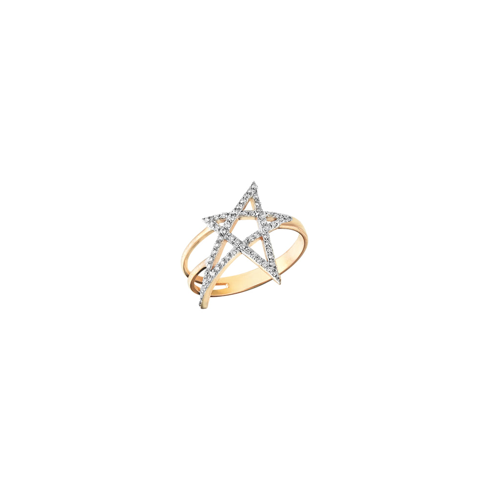 Struck Doodle Star Ring - White Diamond