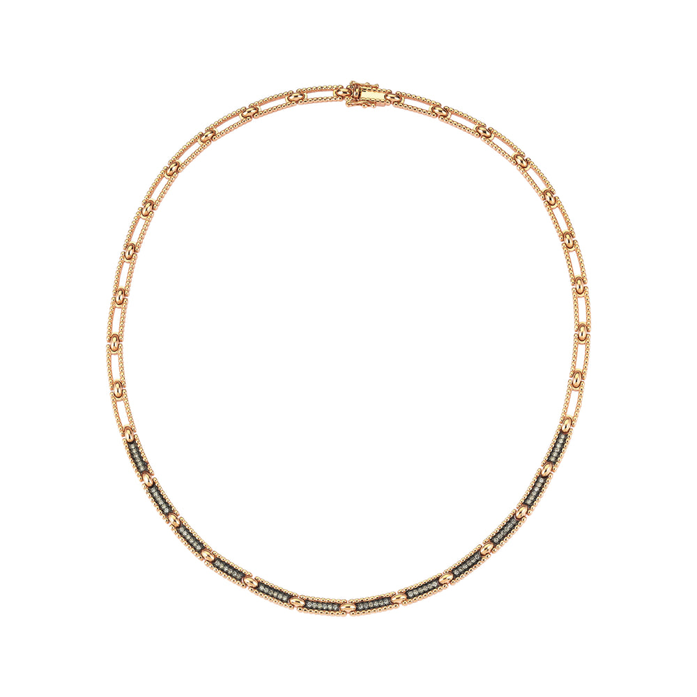 Beads Single Row Choker - Champagne Diamond