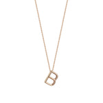 Letter Cubic Big Size Necklace - Gold