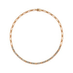 Beads Single Row Choker - White Diamond