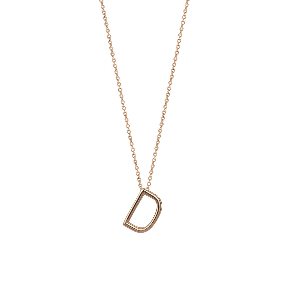 Letter Cubic Big Size Necklace - Gold