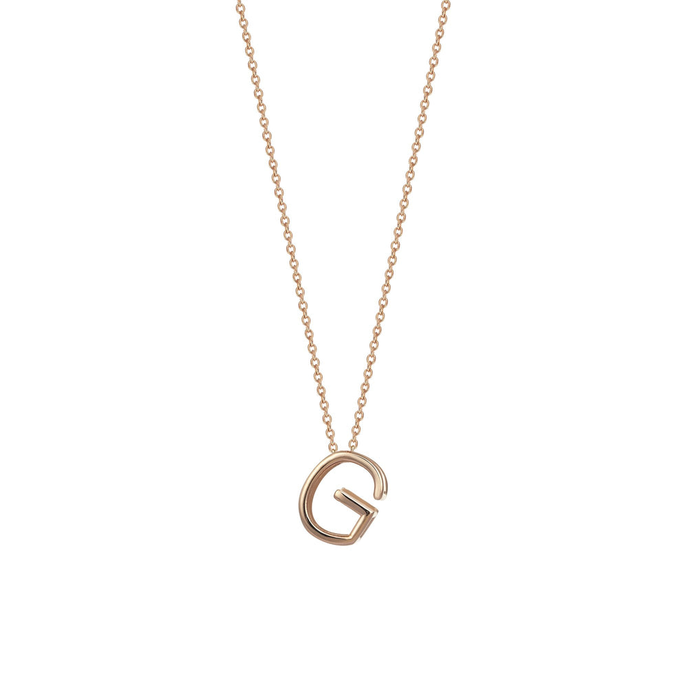 Letter Cubic Big Size Necklace - Gold