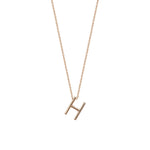 Letter Cubic Big Size Necklace - Gold