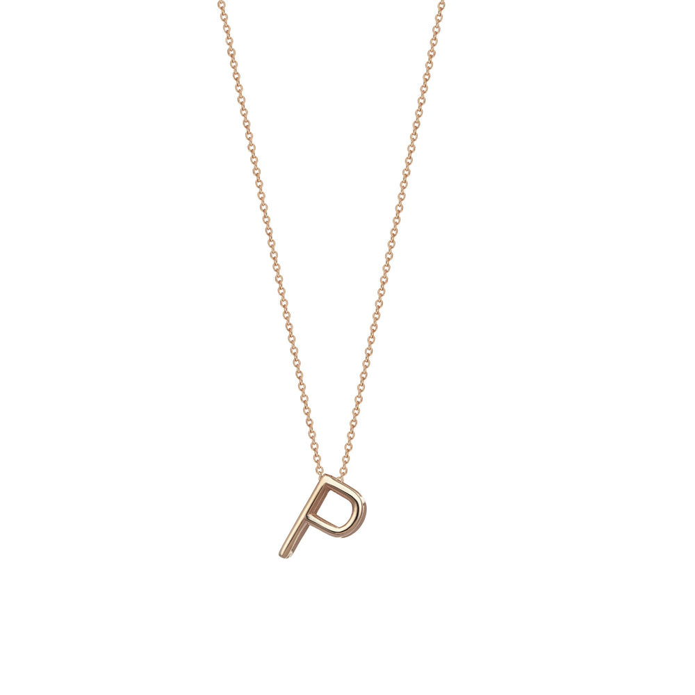 Letter Cubic Big Size Necklace - Gold