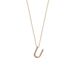 Letter Cubic Big Size Necklace - Gold