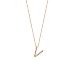 Letter Cubic Big Size Necklace - Gold