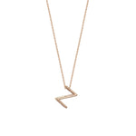 Letter Cubic Big Size Necklace - Gold