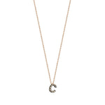 Letters Cubic Small Size Necklace - Champagne Diamond