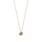 Letters Cubic Small Size Necklace - Champagne Diamond