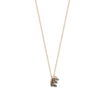 Letters Cubic Small Size Necklace - Champagne Diamond