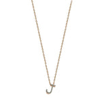 Letters Cubic Small Size Necklace - Champagne Diamond