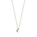 Letters Cubic Small Size Necklace - Champagne Diamond