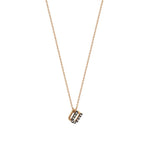 Letters Cubic Small Size Necklace - Champagne Diamond