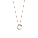 Letter Cubic Big Size Necklace - White Diamond