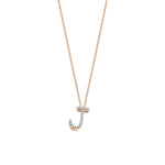 Letter Cubic Big Size Necklace - White Diamond