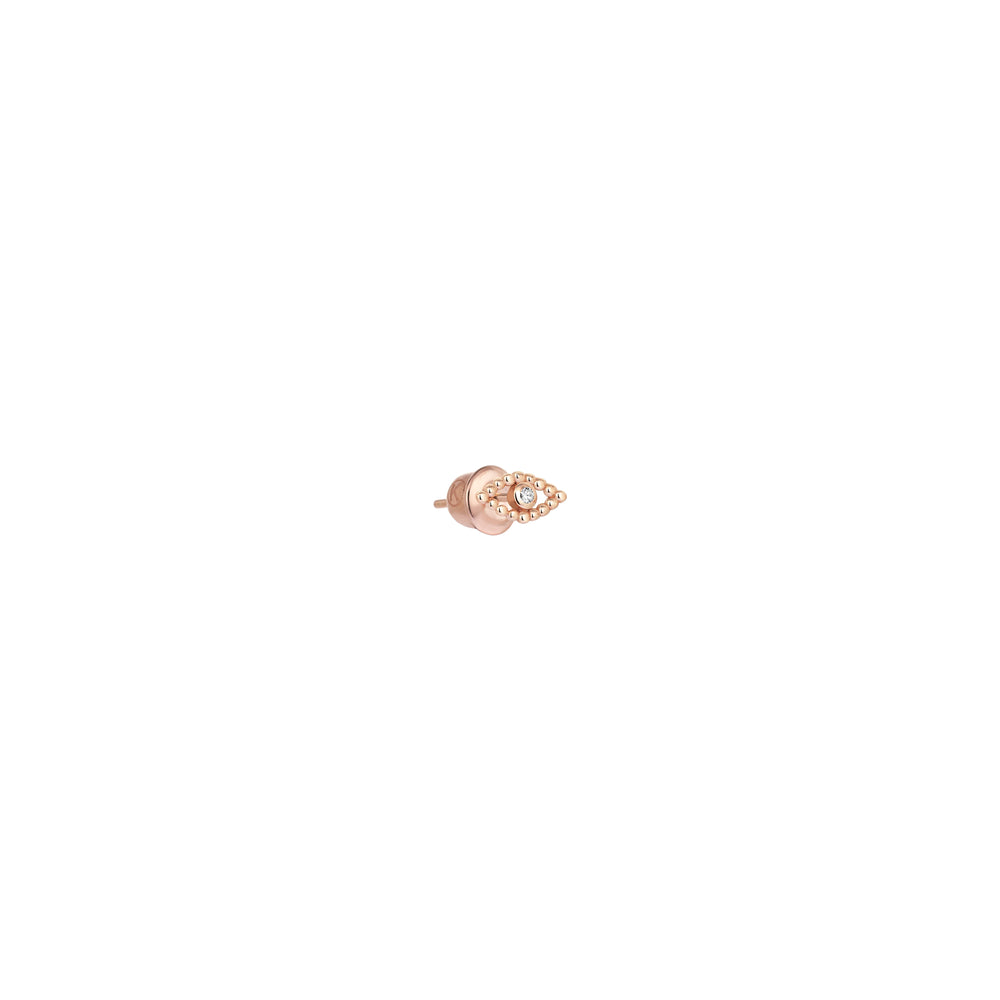 Ball Evil Eye Earring (Single) - White Diamond