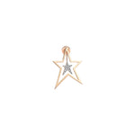 Struck Doodle Star With Inner Star Earring (Single)