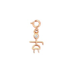 Baby Girl Charm - White Diamond