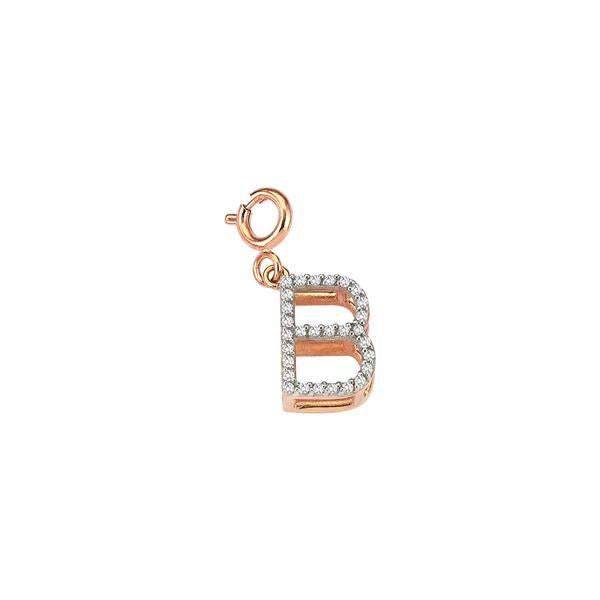 Initials Charm - White Diamond