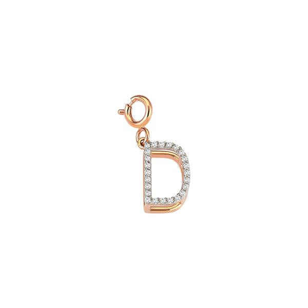 Initials Charm - White Diamond