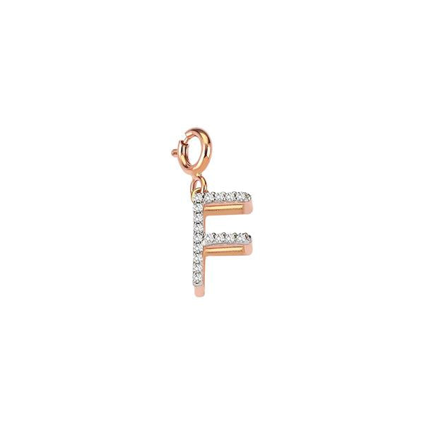 Initials Charm - White Diamond