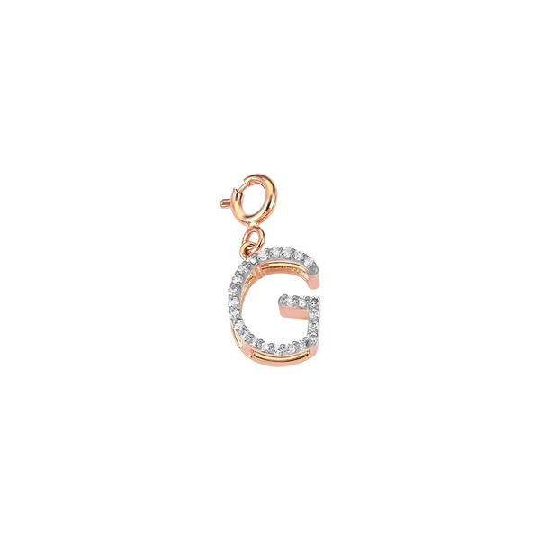 Initials Charm - White Diamond