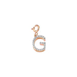 Initials Charm - White Diamond