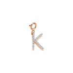 Initials Charm - White Diamond