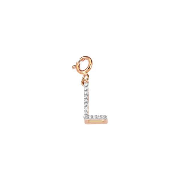 Initials Charm - White Diamond