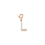 Initials Charm - White Diamond