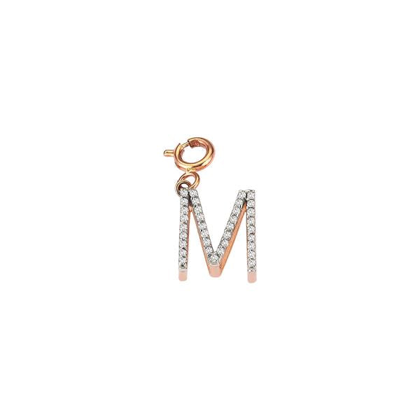 Initials Charm - White Diamond