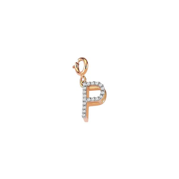 Initials Charm - White Diamond