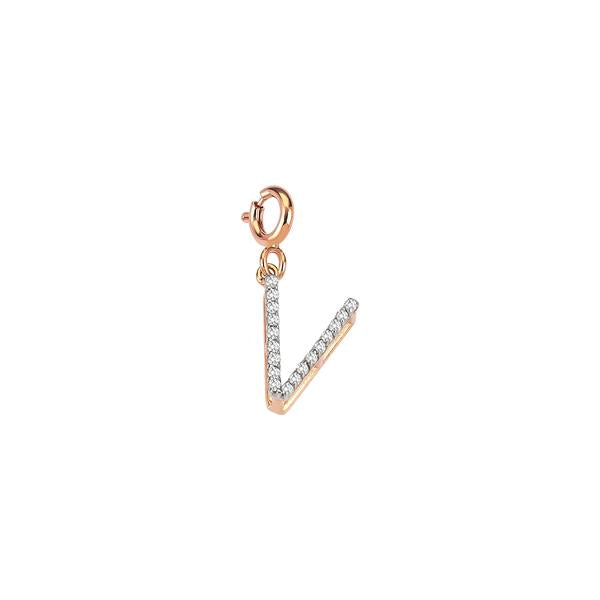 Initials Charm - White Diamond