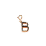 Initials Charm - Champagne Diamond