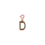 Initials Charm - Champagne Diamond