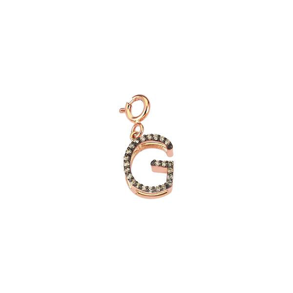 Initials Charm - Champagne Diamond