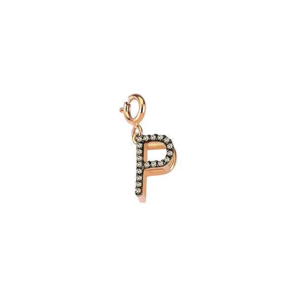 Initials Charm - Champagne Diamond