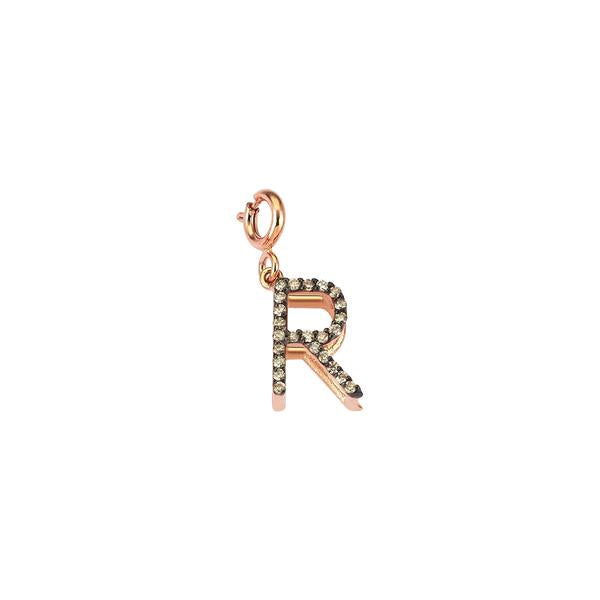 Initials Charm - Champagne Diamond