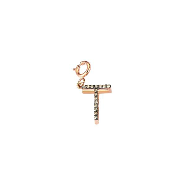 Initials Charm - Champagne Diamond