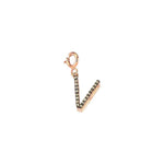 Initials Charm - Champagne Diamond