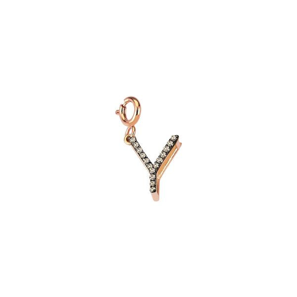 Initials Charm - Champagne Diamond