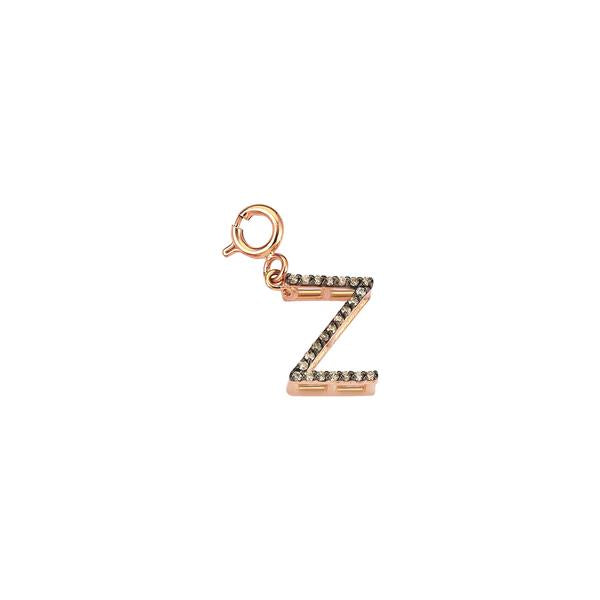 Initials Charm - Champagne Diamond