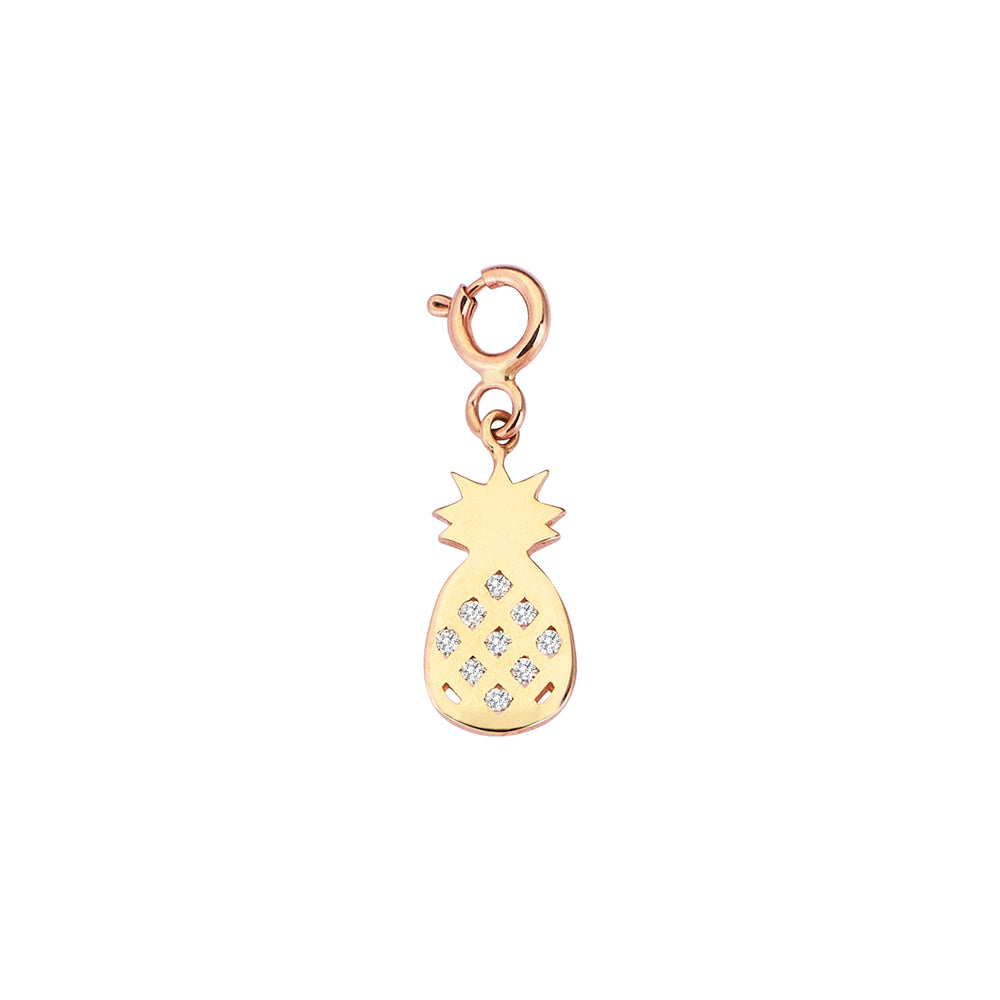 Pineapple Charm - White Diamond