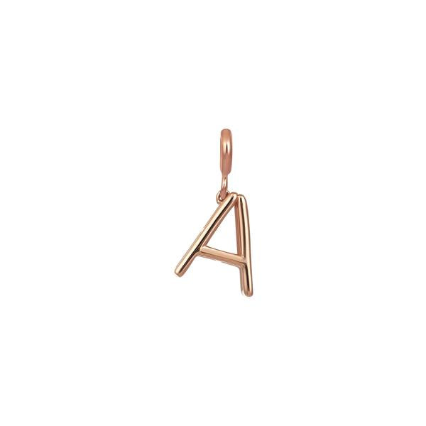 Large Initials Cube Charm - Gold