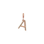 Large Initials Cube Charm - Gold