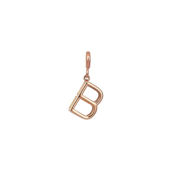 Large Initials Cube Charm - Gold