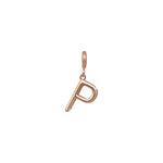 Large Initials Cube Charm - Gold