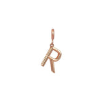 Large Initials Cube Charm - Gold